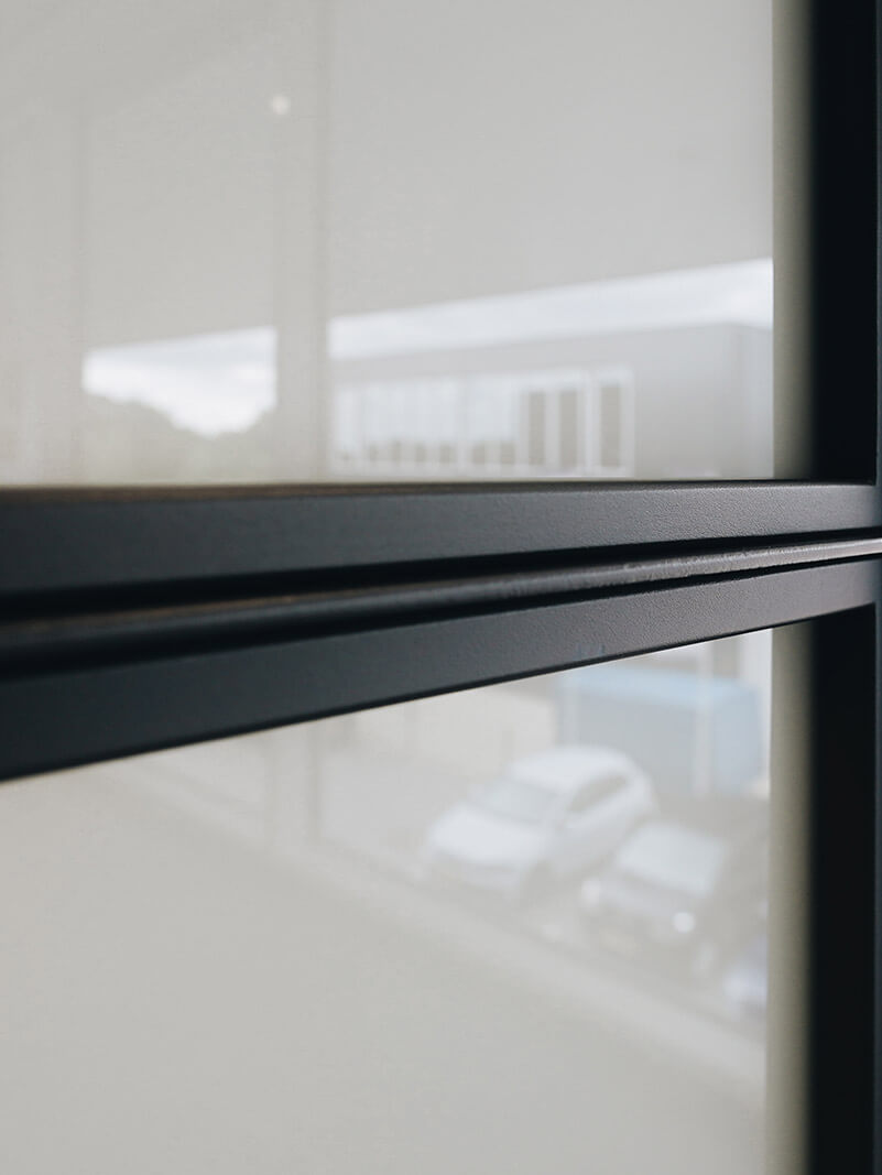Detail van mat glas