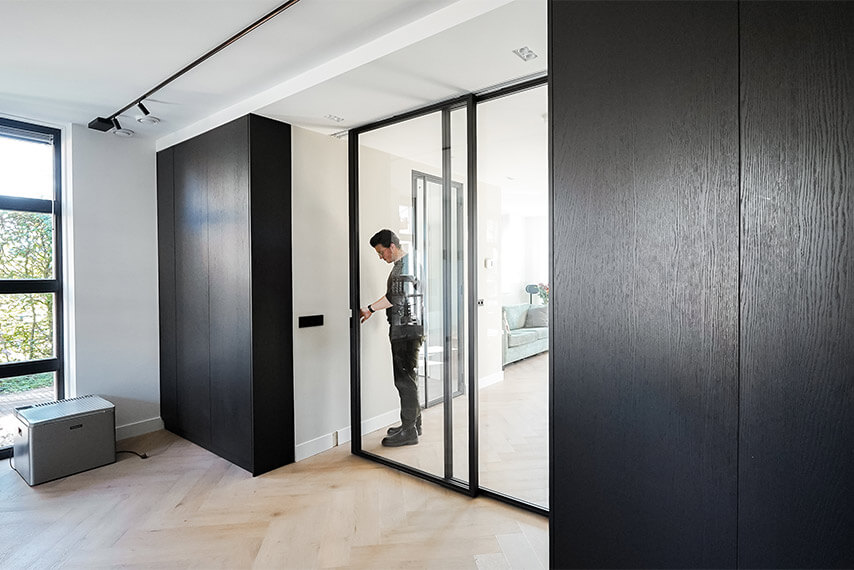 Stalen schuifdeur keuken