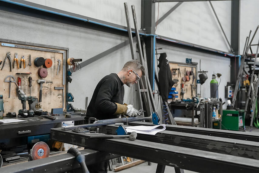 Werkplaats staal ontwerp