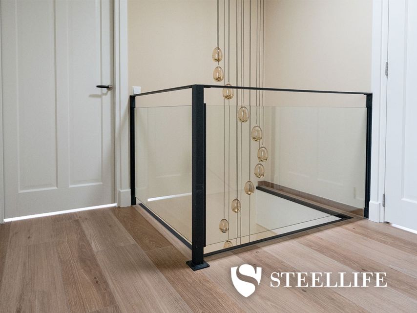 Glas-staal balustrade in U-profiel