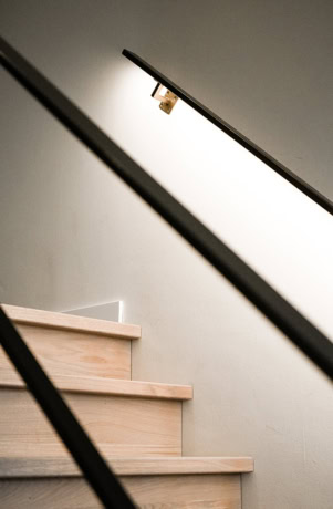 Trapleuningen met LED-verlichting